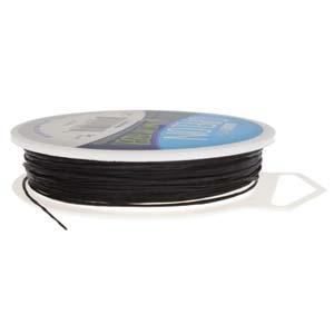 Opelon Elastisk Tråd - Svart 0,7mm 25m Beadsmith
