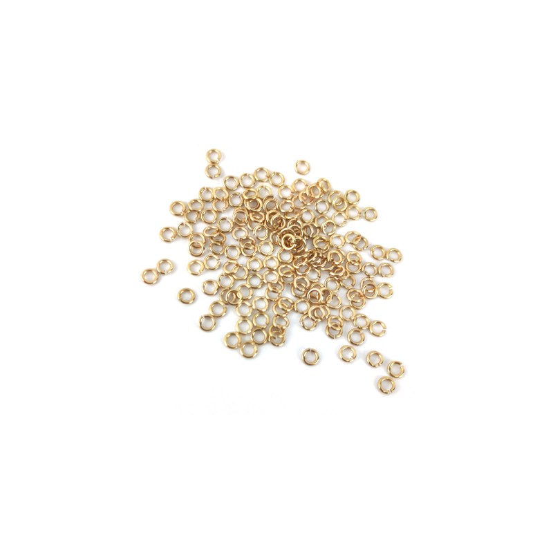 Bindringar 24K Guldpläterade - 3x0,6mm, 20-pack Grekisk Metall