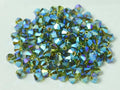 Tjeckiska Bicone - Olivine 2x AB, 4 mm, 24-pack Preciosa