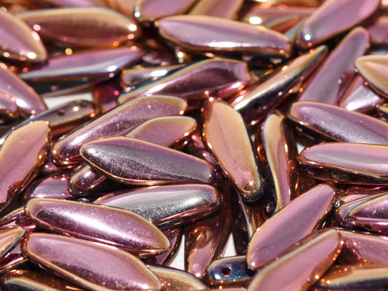 2-hole Dagger - Crystal Full Capri Rose 5x16mm, 10-pack Hilmas Pyssel