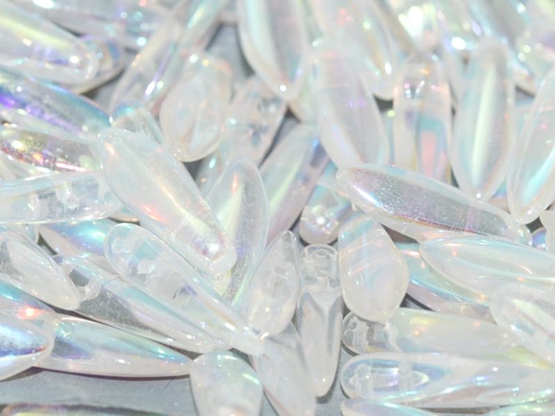 2-hole Dagger - Crystal Full AB 5x16mm, 10-pack Hilmas Pyssel