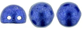 CzechMates Cabochon - Saturated Metallic Riverside 7mm 2-håls, 10-pack CzechMates