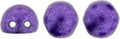 CzechMates Cabochon - Saturated Metallic Bodacious 7mm 2-håls, 10-pack CzechMates
