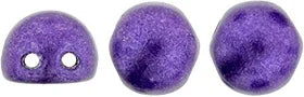 CzechMates Cabochon - Saturated Metallic Bodacious 7mm 2-håls, 10-pack CzechMates