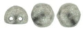 CzechMates Cabochon - Saturated Metallic Sharkskin 7mm 2-håls, 10-pack CzechMates