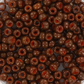 Miyuki Seed Beads - Duracoat Opaque Cognac 8/0, 10 gram Miyuki