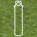 Miyuki Long Magatama - Matt Transparent Chartreuse 4x7mm Miyuki