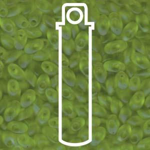 Miyuki Long Magatama - Matt Transparent Chartreuse 4x7mm Miyuki