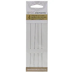 Pärlnålar Basic Elements - Collapsible Eye Needle Medium 4-pack Beadsmith