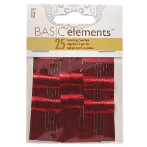 Pärlnålar Basic Elements - nr 12, 25-pack Beadsmith