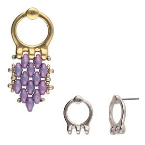 Cymbal Element Örhänge - Farali III Antique Silver plated 2-pack Beadsmith