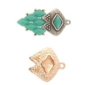 Cymbal Element - Kipos II Rose Gold Plated 2-pack Beadsmith