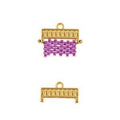 Cymbal Element - Kouroupa 24K Gold plated 2-pack Beadsmith