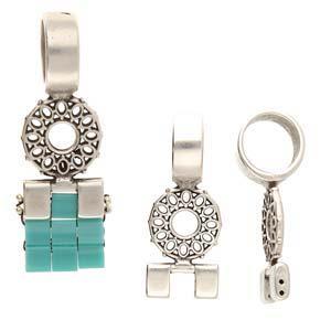 Cymbal Element - Dioisos Antique silver plated 1 styck Beadsmith