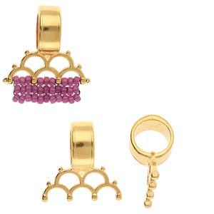Cymbal Element - Bonta 24K Gold plated 1 styck Beadsmith