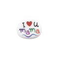 Pärla Akryl - Oval I Love U Mama 12x15mm 1 styck Hilmas Pyssel