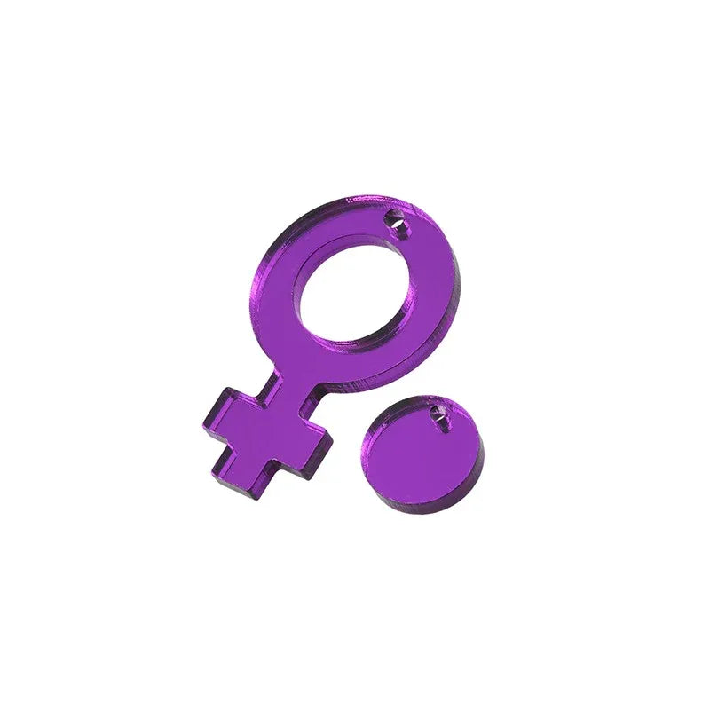 Hänge SpegelPlexi/Akryl - Kvinnosymbol Lila 25x40mm 1 set Hilmas Pyssel