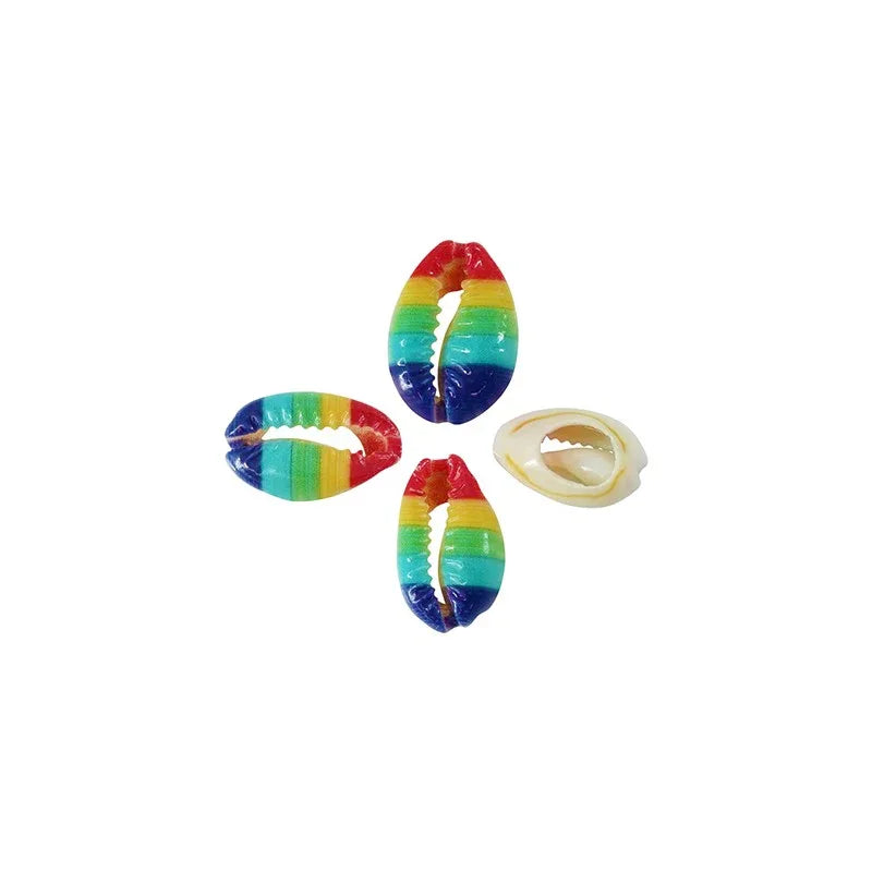 Berlock / Connector Snäckskal - Regnbåge 1 styck Hilmas Pyssel