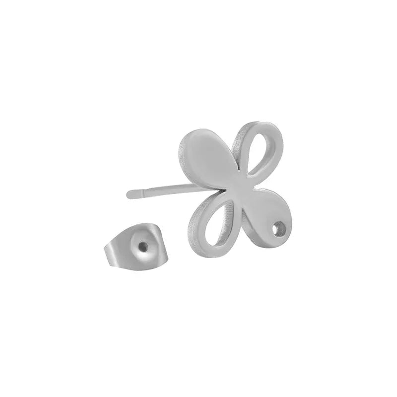 Örstickare Rostfrittstål - Blomma 9x10,5mm, 2-pack Grekisk Metall