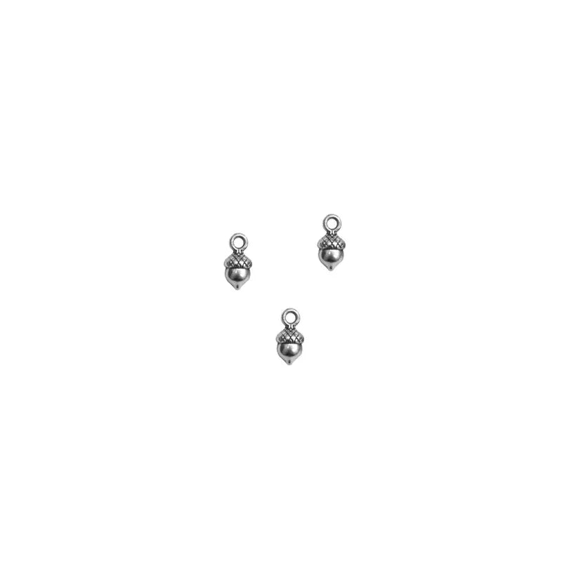 Berlock Silverpläterad - Ekollon i 3D 1 Styck Grekisk Metall