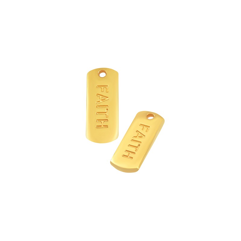 Berlock 24K guldpläterad - Faith 1 styck Grekisk Metall