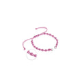 Makramé armband - Rosa skruvad med silverringar 1 styck Grekisk Metall