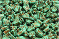 Lily Flower Bead - Green Turquoise / Brown 9mm, 20-pack Hilmas Pyssel