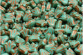 Lily Flower Bead - Opaque Turquoise / Copper 9mm, 20-pack Hilmas Pyssel
