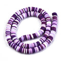 Heishi Pärlor - Lila Mix 6mm 1 Sträng Hilmas Pyssel
