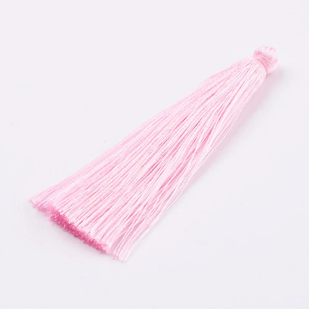 Hänge tassel polyester - Ljusrosa 65mm 1 styck Hilmas Pyssel