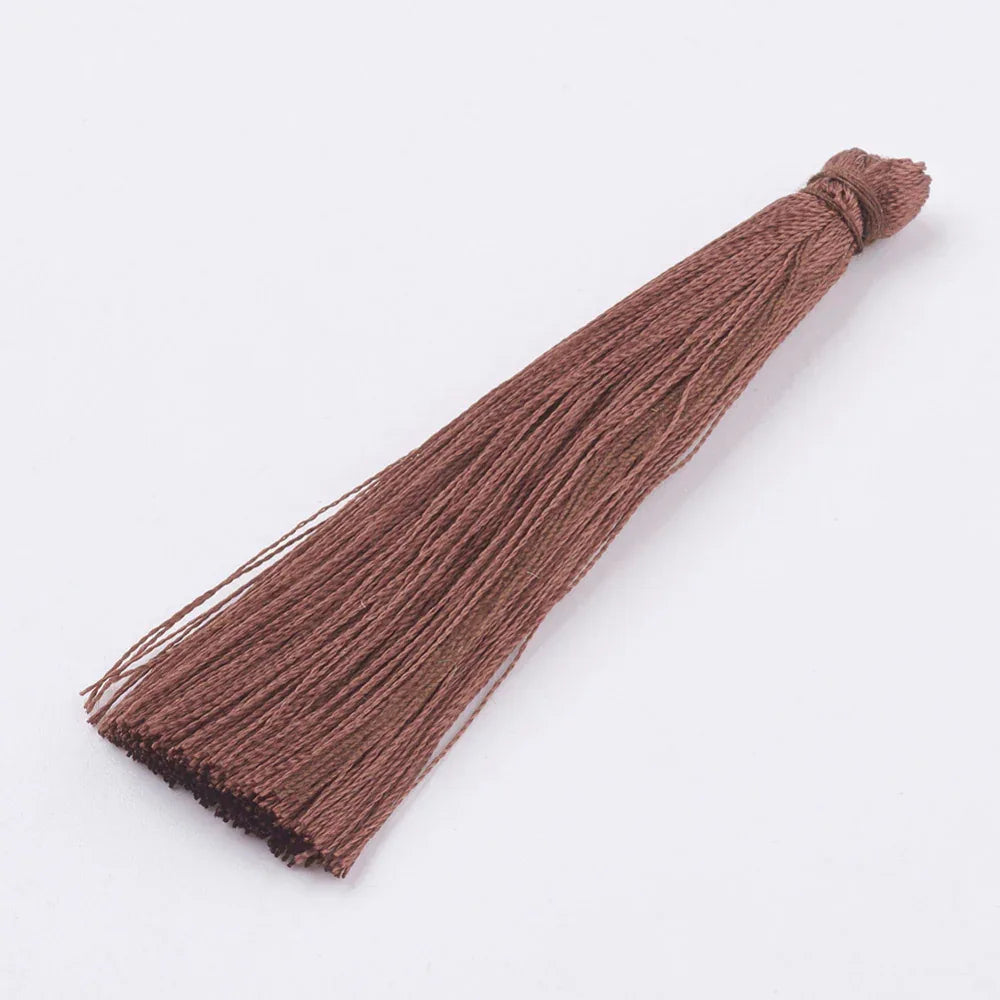 Hänge Tassel Polyester - Brun 65mm 1 Styck Hilmas Pyssel