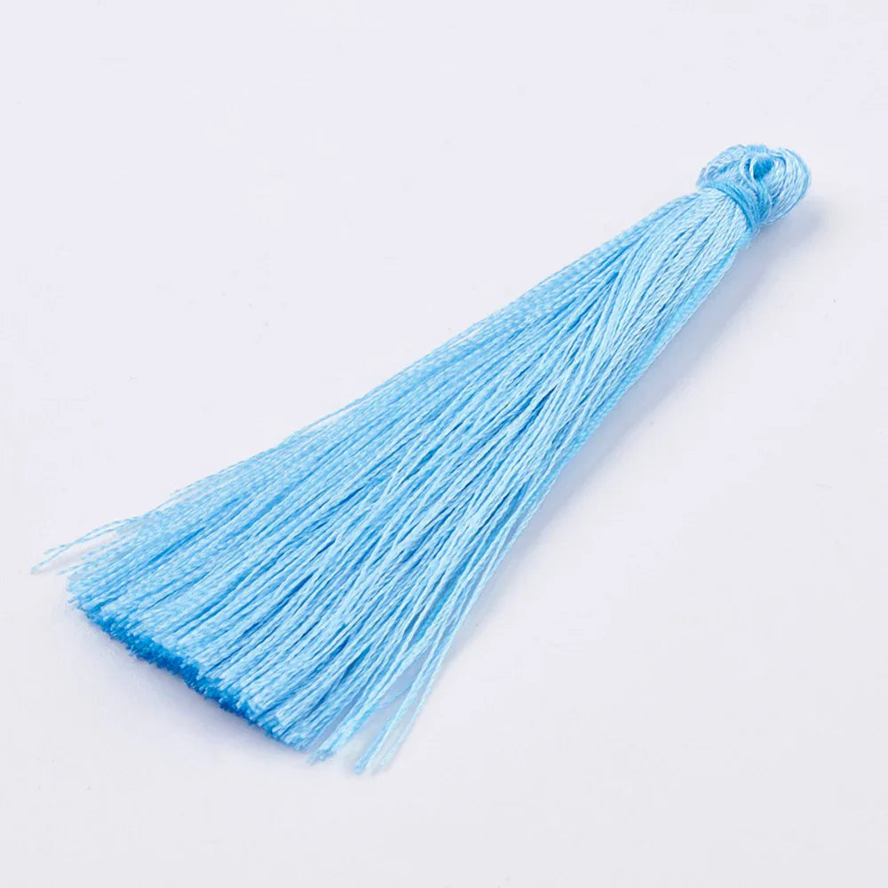 Hänge tassel polyester - Himmelsblå 65-74mm 1 styck Hilmas Pyssel