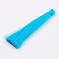 Hänge tassel polyester - Turkosblå 65mm 1 styck Hilmas Pyssel