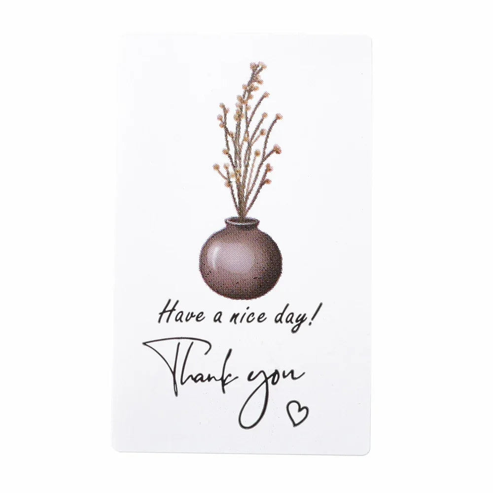 Rektangulära Klistermärken - Thank You Blomma 1 Rulle Hilmas Pyssel