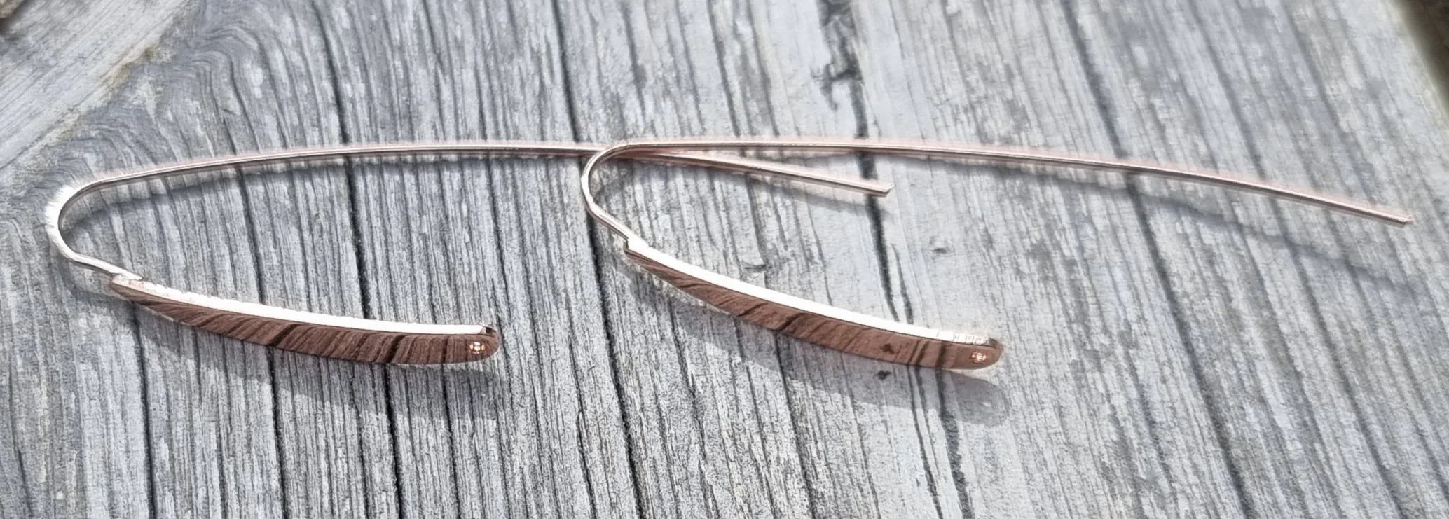 Örkrok Roséguldfärgad - Lång rak modell 2-pack Grekisk Metall