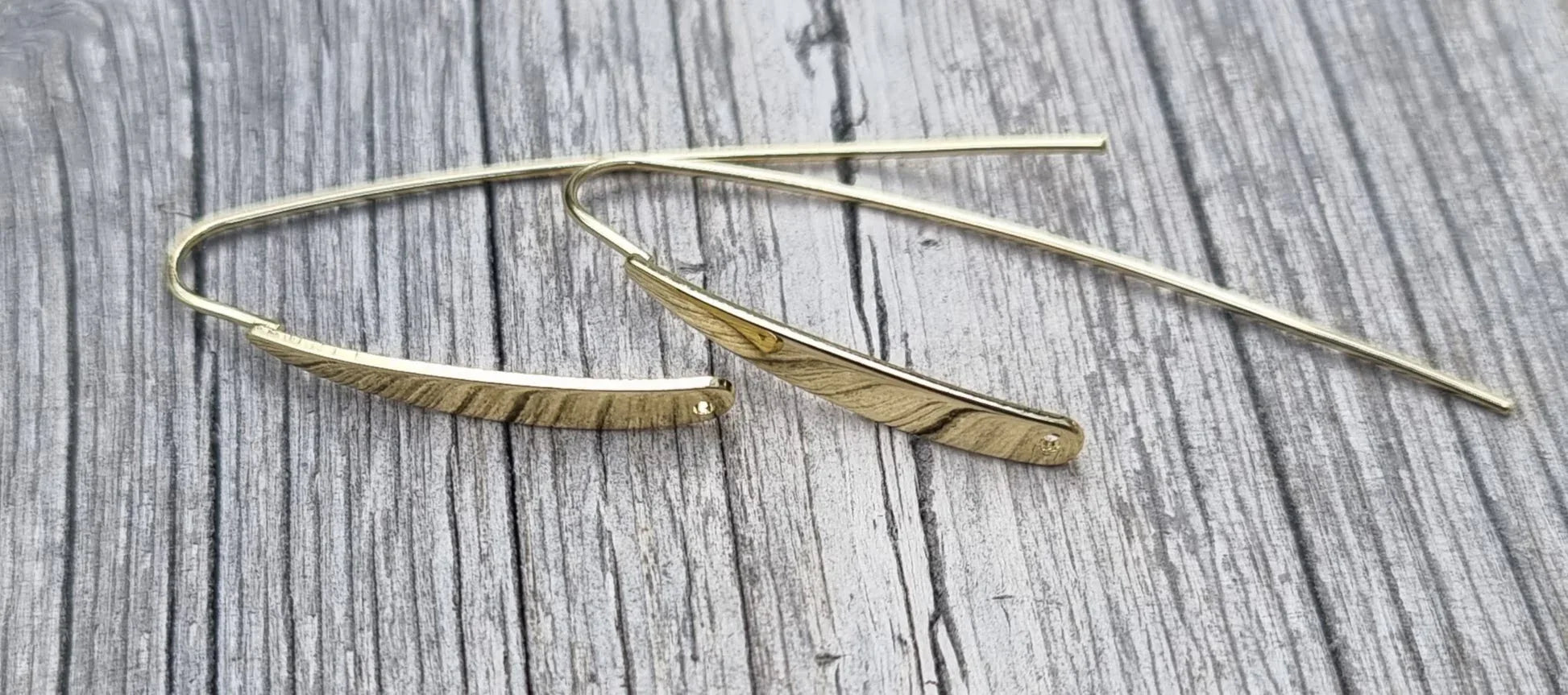 Örkrok Guldfärgad - Lång rak modell 2-pack Grekisk Metall