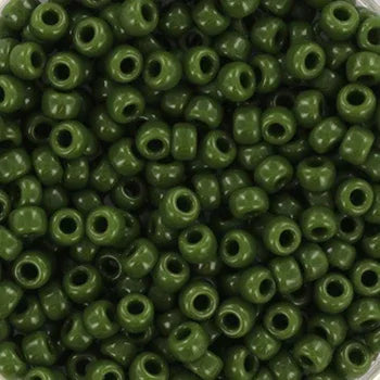 Miyuki Seed Beads - Opaque Avocado 8/0, 10 gram Miyuki
