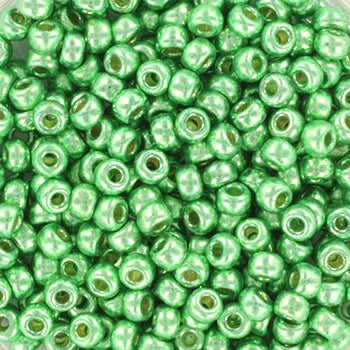 Miyuki Seed Beads - Duracoat Galvanized Dark Mint Green 8/0, 10 gram Miyuki