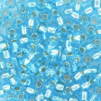 Miyuki Seed beads - Silverlined Aqua 8/0 - 10 gram Miyuki