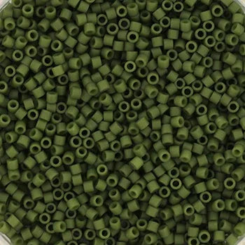 Miyuki Delica - Opaque Matte Luster Olive 15/0, 3 gram Miyuki