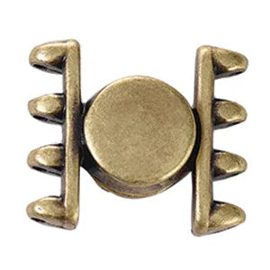 Cymbal Element - Ateni IV Antique Brass plated Lås 1 styck Beadsmith
