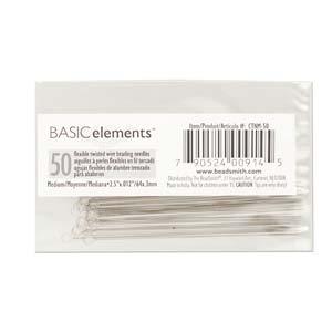 Pärlnålar Basic Elements - Flexibla Twisted Wire Medium 0,30mm 50-pack Beadsmith