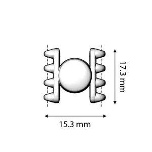 Cymbal Element - Ateni IV 24K Gold plated Lås 1 Styck Beadsmith