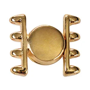 Cymbal Element - Ateni IV 24K Gold plated Lås 1 Styck Beadsmith