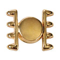Cymbal Element - Ateni IV 24K Gold plated Lås 1 Styck Beadsmith