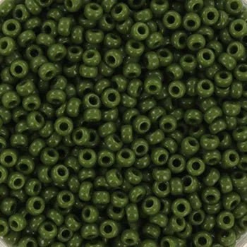 Miyuki Seed Beads - Opaque Avocado 11/0, 10 gram Miyuki
