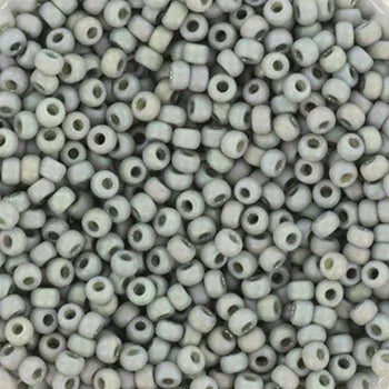 Miyuki Seed Beads - Opaque Glazed Frosted Rainbow Cadet Grey 11/0, 10 gram Miyuki