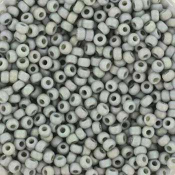 Miyuki Seed Beads - Opaque Glazed Frosted Rainbow Cadet Grey 11/0, 10 gram Miyuki