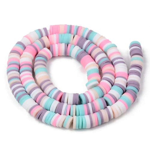 Heishi Pärlor - Pastell Mix 6mm 1 Sträng Hilmas Pyssel