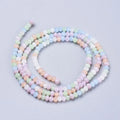 Facetterade glaspärlor - Pastell Mix 3x2,5mm 1 sträng Hilmas Pyssel